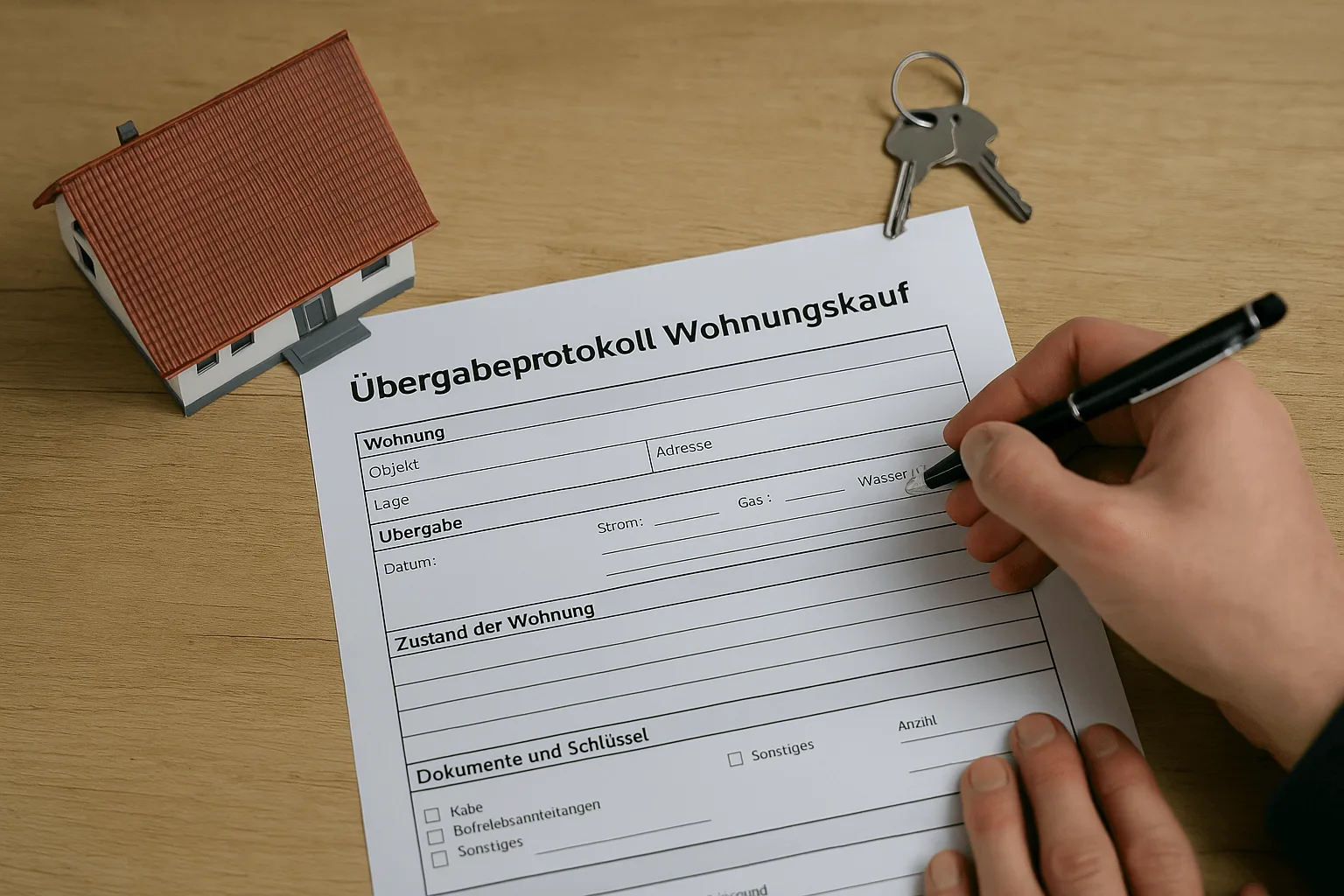 Übergabeprotokoll Wohnungsverkauf